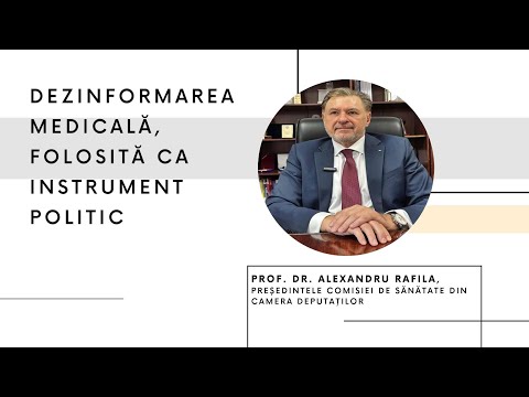 Prof. dr.  Alexandru Rafila: ,,Dezinformarea medicală, folosită ca instrument politic”