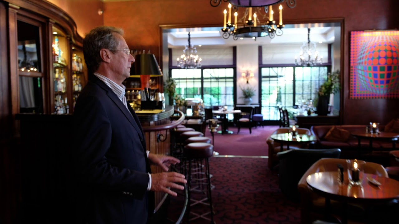 Owner Serge Litvine presents La Villa Lorraine in Brussels, Belgium