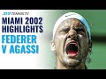 Roger Federer v Andre Agassi Miami 2002: Extended Tennis Highlights