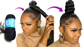 😱 5 MINUTES QUICK HAIRSTYLE USING BRAZILIAN WOO