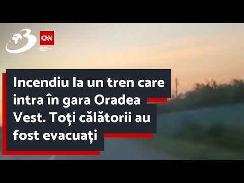 Incendiu la un tren care intra în gara Oradea Vest. Toți călătorii au fost evacuați