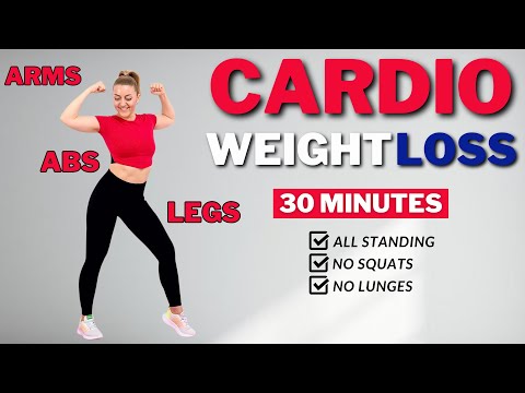 🔥Slim Body Cardio🔥30 Min Cardio Aerobics Workout🔥All Standing🔥No Squats/ No Lunges🔥No Repeat🔥