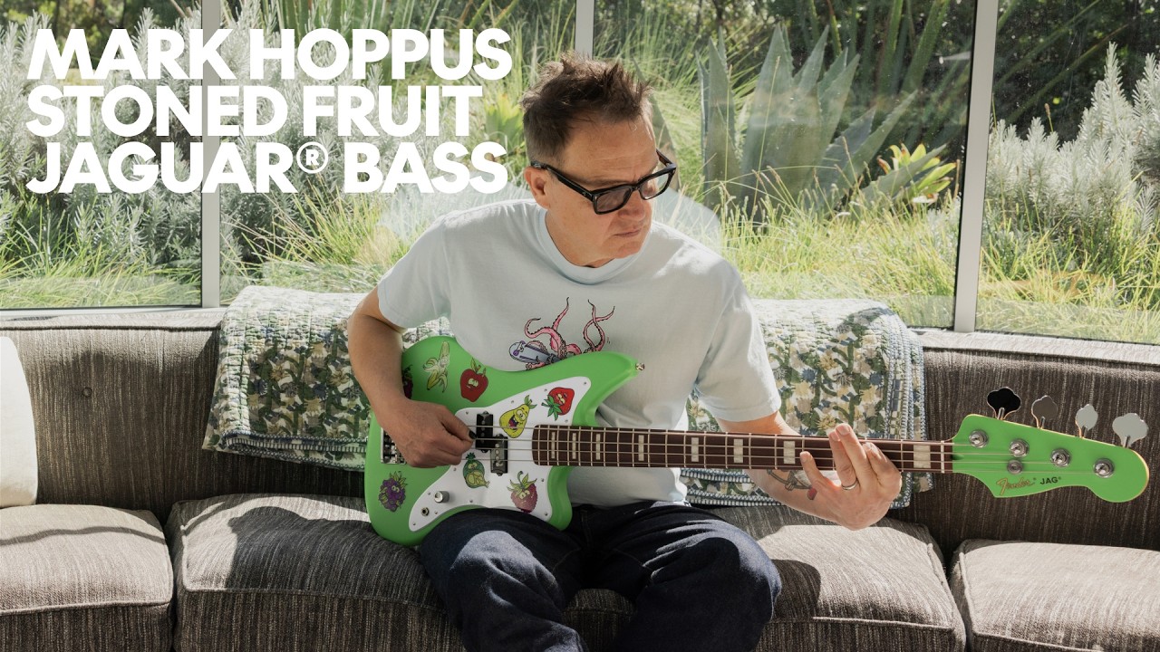 The Limited Edition Mark Hoppus Stoned Fruit Jaguar Bass | Artist Signature Series | Fender - YouTube