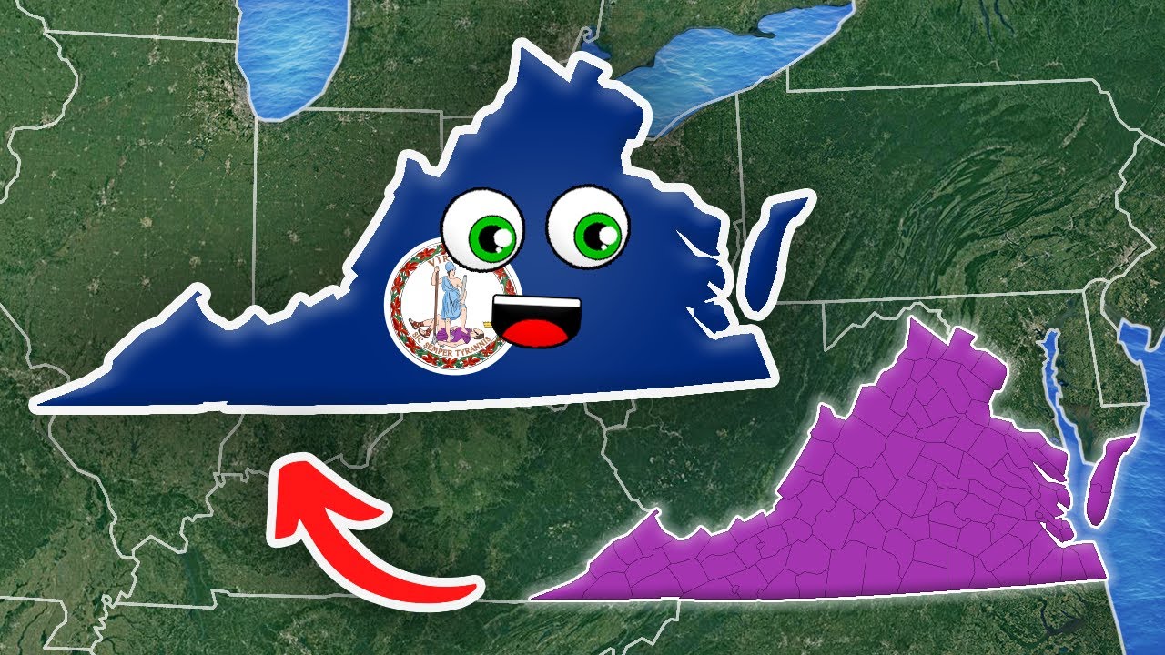 Virginia - Geography, Counties and Independent Cities | 50 States of America