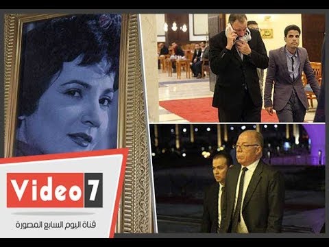 الخطيب وحلمى النمنم ومكرم محمد أحمد يقدمون واجب العزاء فى الفنانة شادية