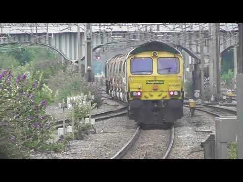 Freightliner class 66618 & 66598 passing Nuneaton (04/08/19)