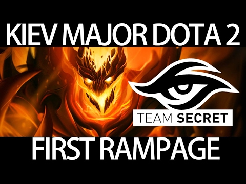 First RAMPAGE of KIEV Major Team Secret vs VGJ - MidOne Shadow Fiend - VGJ vs Secret Team