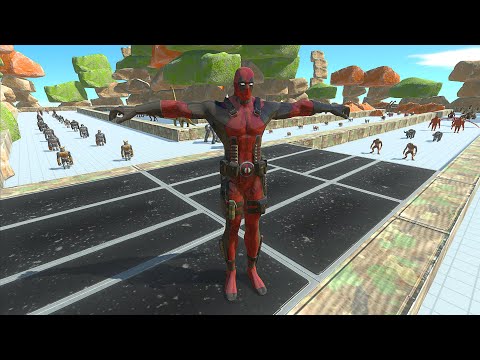 DEADPOOL ROCK MOUNTAIN DEATH RUN - Animal Revolt Battle Simulator