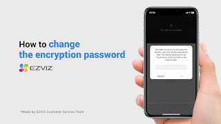 How to change the encryption password