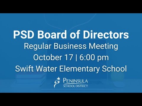Peninsula School District Board Regular Business Meeting - 10/17/2023