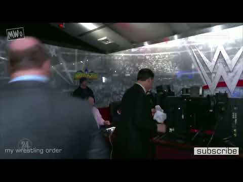 Brock Lesnar throws universal  title to Vince McMahon face