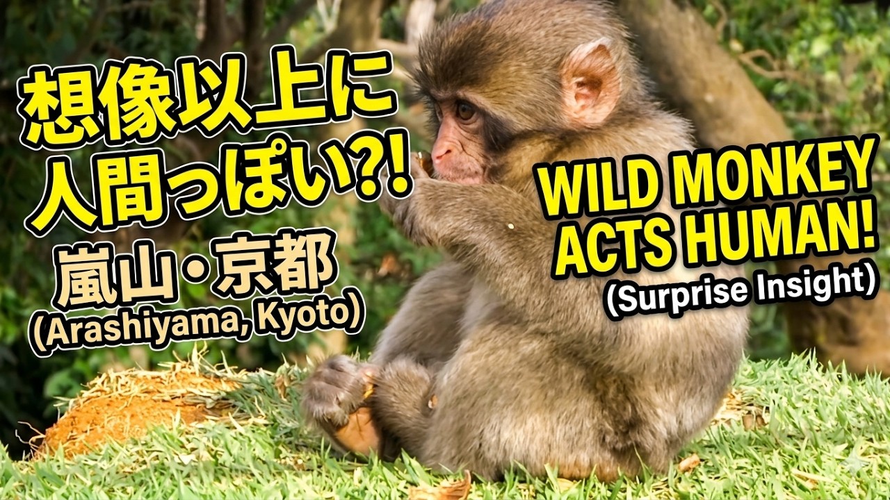 観光客驚愕、嵐山の奥深くで出会ったお猿さんの暮らしが想像以上に人間っぽい / monpai monyet 小猿 子ザル 嵐山いわたやまモンキーパーク モンキー SNOW MONKEY
