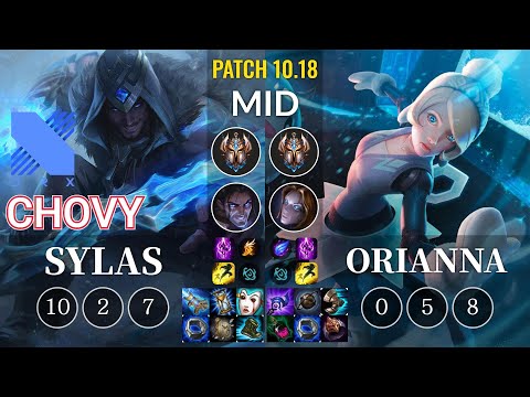 DRX Chovy Sylas vs Orianna Mid - KR Patch 10.18