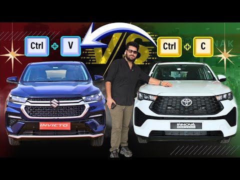 TOYOTA Innova HYCROSS vs MARUTI Suzuki INVICTO | Most Detailed Comparison | Motortales