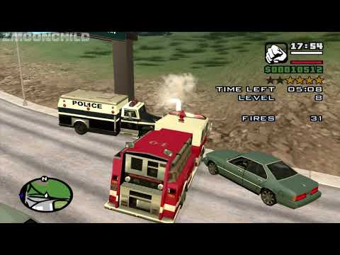 Chain Game 48 mod - GTA San Andreas - How to do the Firefighter Mission at the beginning of the game