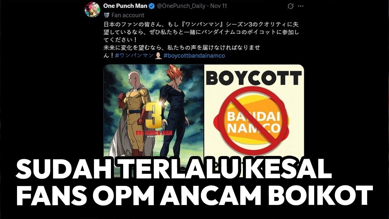Akhirnya Fans One Punch Man Melakukan Aksi Boikot