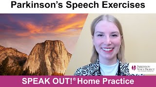 Parkinson’s Speech Exercises: YOSEMITE