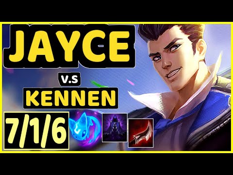 KIIN (JAYCE) vs KENNEN - 7/1/6 KDA TOP CHALLENGER GAMEPLAY - KR