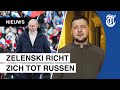 Zelenski tegen Russen: 'Stel je voor dat daar 14.000 lijken liggen'
