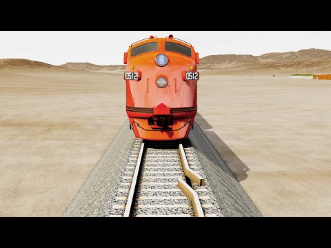 Big Mistakes on Rail Tracks Impossible Broken Rail Vs Trains !!! | BeamNG.Drive