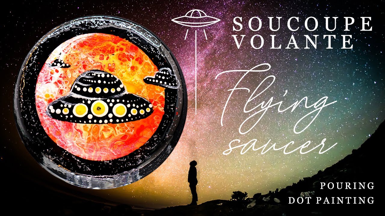 🛸 Soleil réaliste | Peinture SOUCOUPE VOLANTE |Dessin FACILE OVNI | Peinture acrylique DÉBUTANT