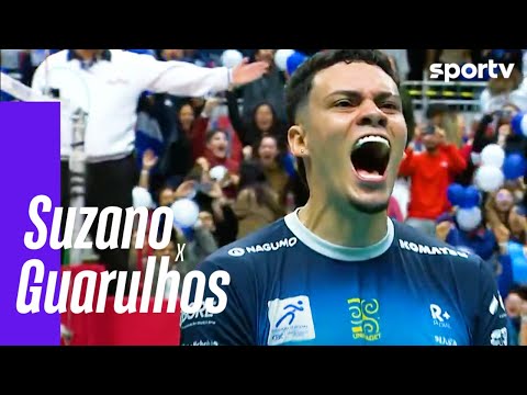 SUZANO 3 X 2 GUARULHOS | MELHORES MOMENTOS | CAMPEONATO PAULISTA DE VÔLEI | sportv