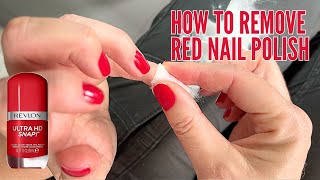 Revlon HD Snap Red Polish Removal Test and Staining Test. ‼️
