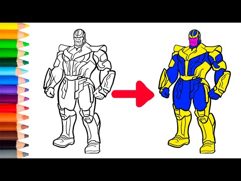 How to color the Thanos? || avengers coloring pages