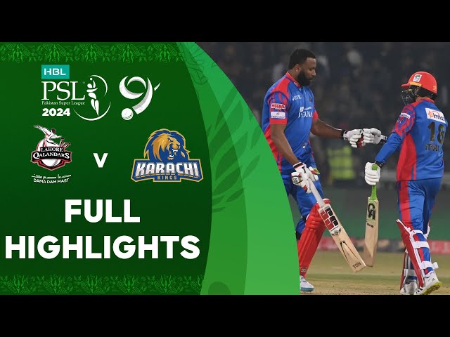 Full Highlights | Lahore Qalandars vs Karachi Kings | Match 10 | HBL PSL 9 | M1Z2U