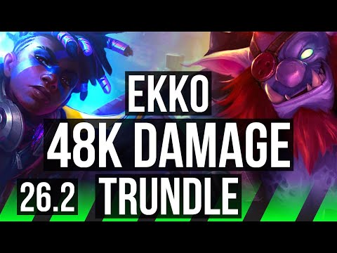 EKKO vs TRUNDLE (JGL) | 48K damage | NA Grandmaster | 26.2