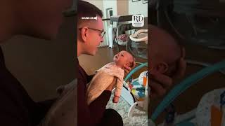 Newborn Baby Mimics Dad&#39;s Voice and Makes Him Giggle