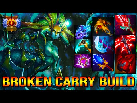 [ Naga Siren ] BROKEN CARRY SAFELANE - THE MOST INSANE CARRY LATE GAME BUILD - DOTA 2 GAMEPLAY
