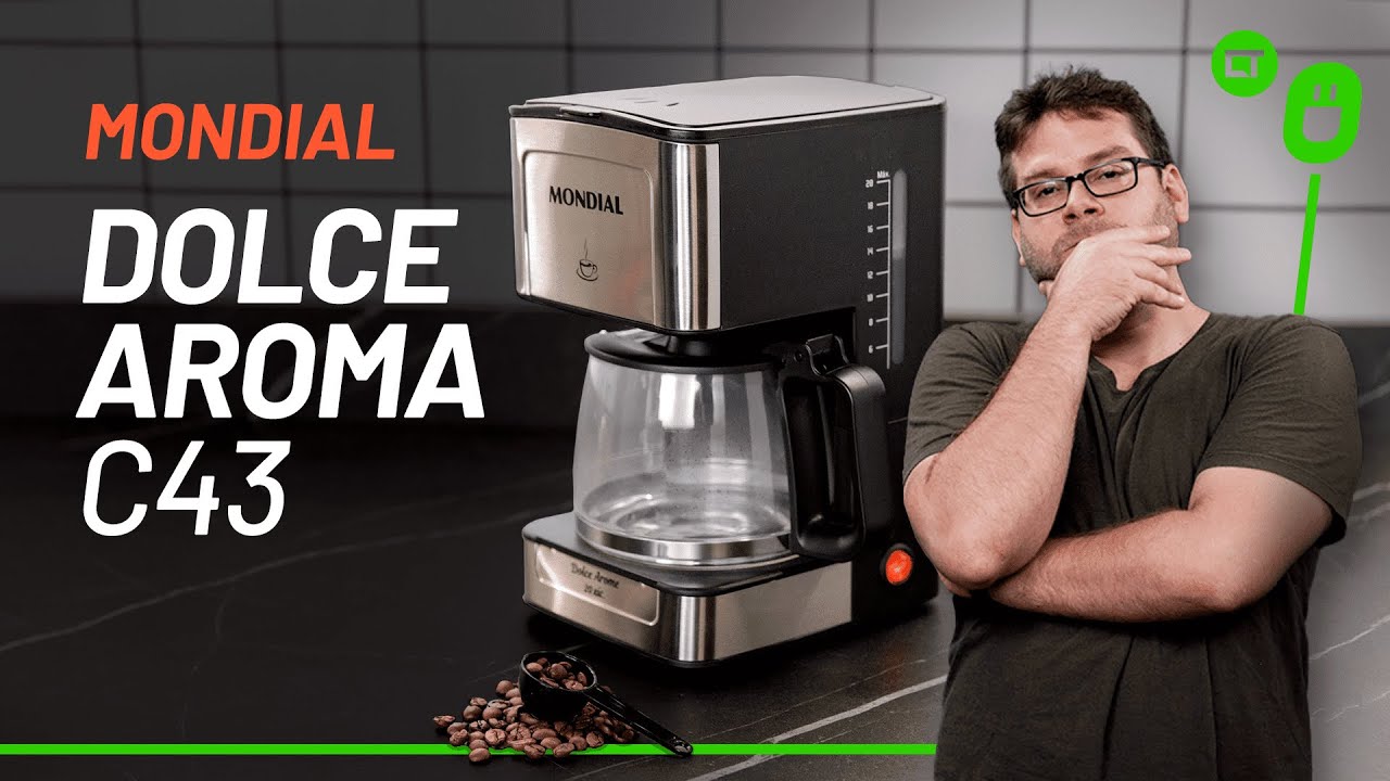 Miniatura da avaliação em vídeo de Cafeteira Elétrica Mondial Dolce Arome Inox 18 Xícaras 110V