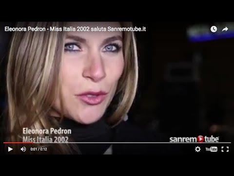 Eleonora Pedron - Miss Italia 2002 saluta Sanremotube.it