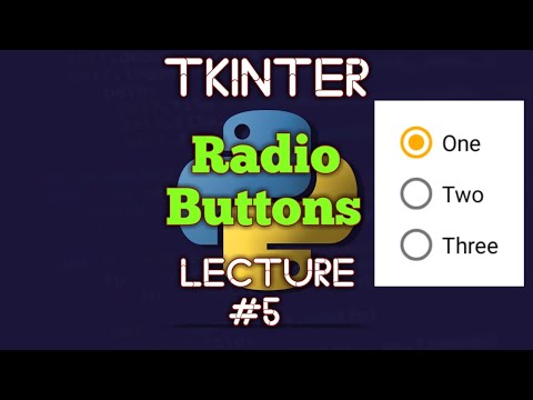 How to create Radio Buttons with Tkinter|Python Tkinter GUI tutorials for begginers