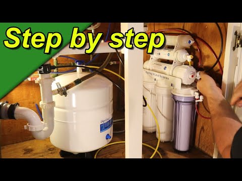 iSpring Under Sink Reverse Osmosis Filtration System Complete Installation RCC7AK 6-Stage RO System