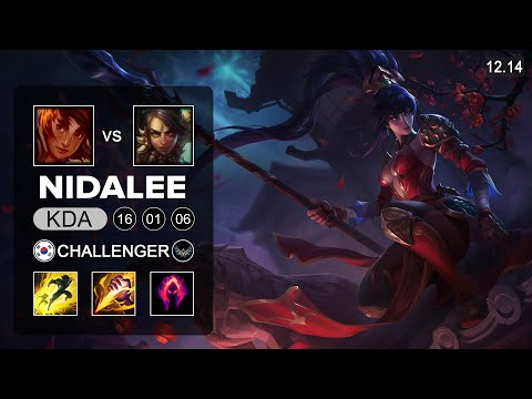 LNG Tarzan Nidalee vs Taliyah Jungle - KR Challenger - Patch 12.14 Season 12