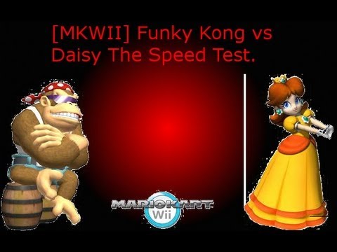 MKWII] Funky Kong vs Daisy The Speed Test