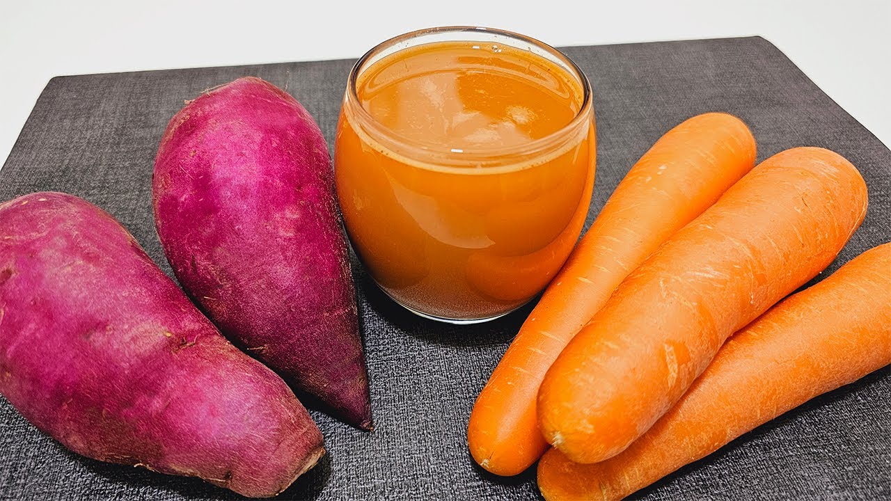 PRA QUE SERVE SUCO DE CENOURA COM BATATA DOCE? DESCUBRA OS BENEFÍCIOS PODEROSO ANTI CANSAÇO E FADIGA