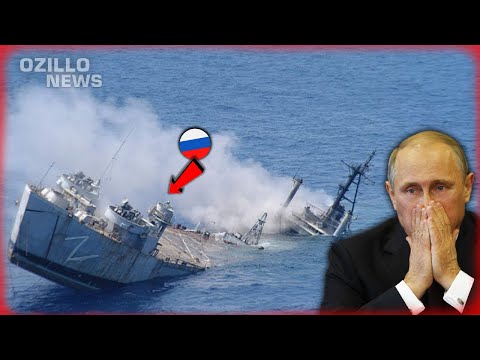 5 MINUTES AGO! SINKING! Russian Landing Ship Destroyed by Ukraine's Special Weapon!