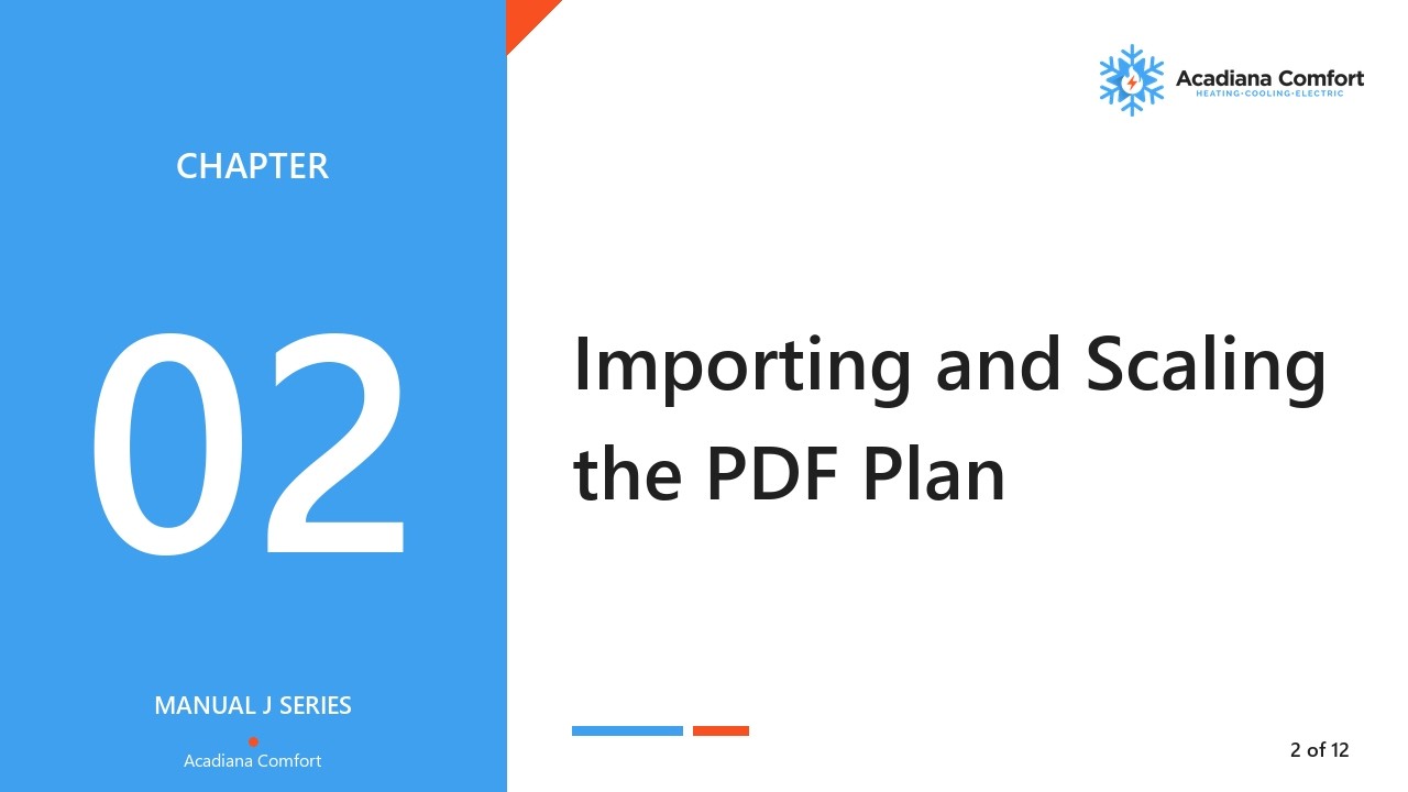 Manual J Chapter 2: Importing and Scaling the PDF Plan (Wrightsoft)