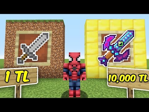 1 TL KILIÇ VS 10.000 TL KILIÇ - Minecraft