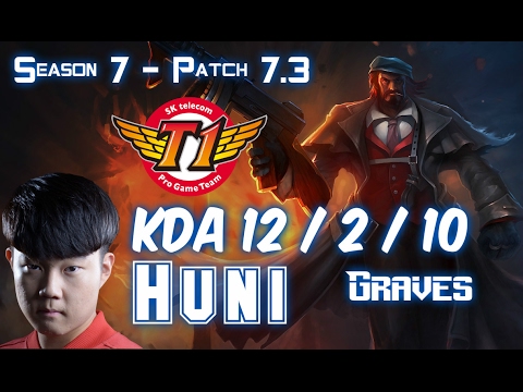 SKT T1 Huni GRAVES vs HECARIM Jungle - Patch 7.3 KR Ranked