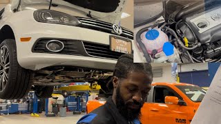 Oil Cooler replaced and Coolant flush service on a Volkswagen Eos 2.0T | Voiceover