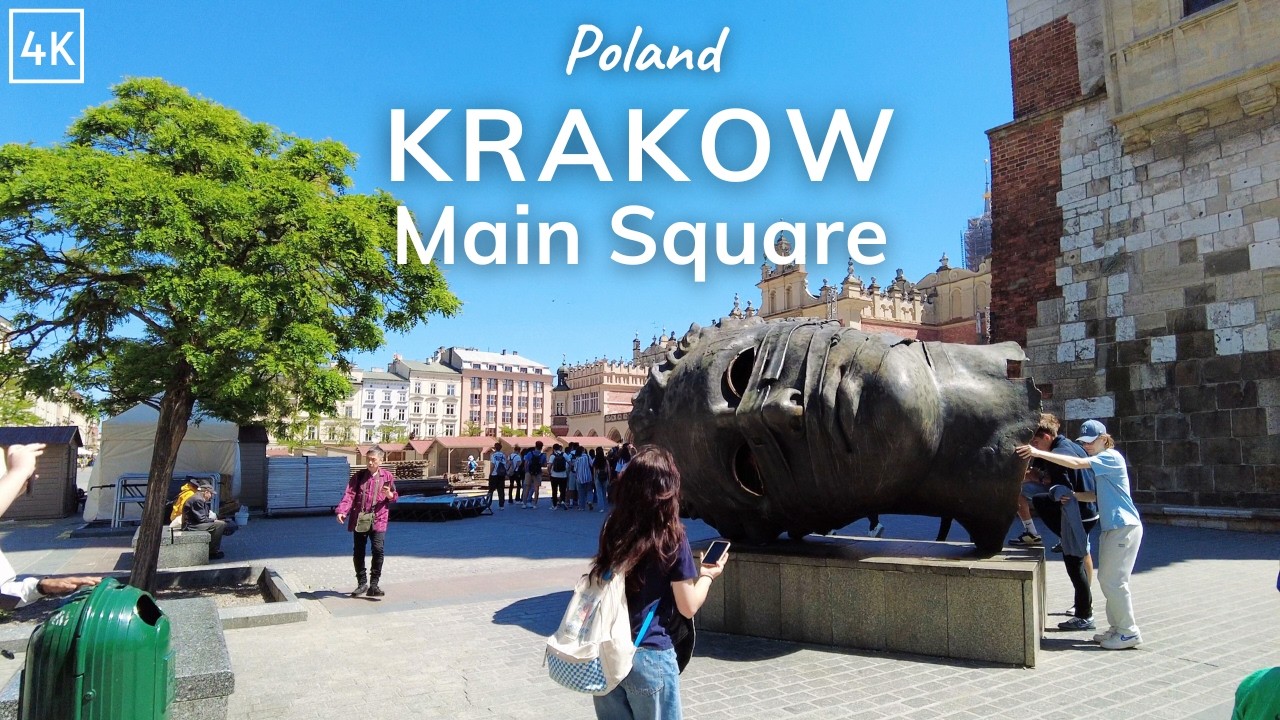 Immersive street-level walking tour through Krakow Planty, Poland, showcasing authentic urban landscapes, local architecture, and the vibrant atmosphere of the city's neighborhoods