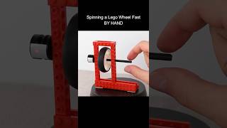 Spinning a Lego wheel fast by hand #shorts