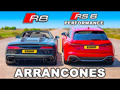 Nuevo Audi RS6 vs Audi R8: ARRANCONES