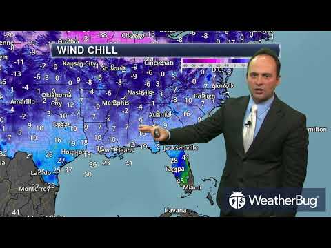 Tuesday's South Eastern Regional Weather Outlook   Jan 02, 2018