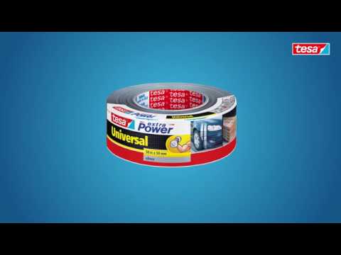 Audinio juosta TESA Extra Power Universal, 50mm x 10m, pilka video