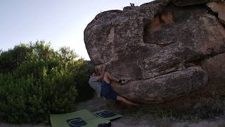 Video thumbnail of Problem 2 (Albagés - Els Camps), 6a. El Cogul